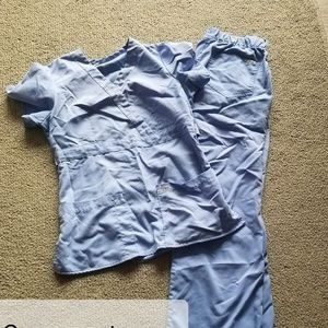 Baby blue greys anatomy scrub set